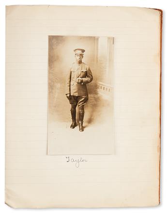(MILITARY--WORLD WAR I.) WRIGHT, CHARLES R. Scrapbook kept by a private in the 308th Labor Regiment at Camp Montoir in France.